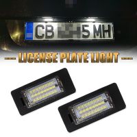 2ชิ้นป้ายทะเบียนจาน LED จำนวนหลอดไฟหลอดไฟรถ Canbus สีขาวสำหรับ BMW E39 E70 E71 X5 X6 E60 M5 E90 E92 E93 M3 (10)