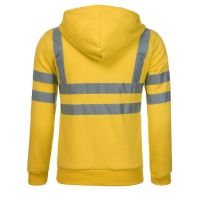 Osier เสื้อแจ็กเก็ต เสื้อฮู้ดดี้ ผ้าฟลีซ แบบสวมหัว สะท้อนแสง Hi Viz Vis M-4XL หลากสี