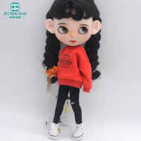 Clothes for doll fashion sports suit pink white grey fits 28-30cm Blyth Azone OB22 OB24 Doll Accessories