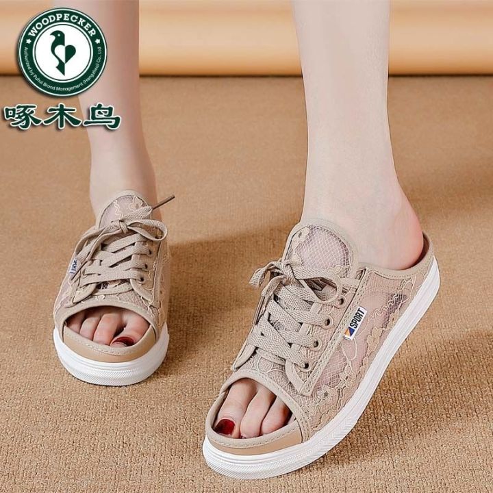 hot-sale-woodpecker-lace-ultra-thin-one-word-slippers-women-2023-summer-lazy-shoes-mesh-breathable-flat