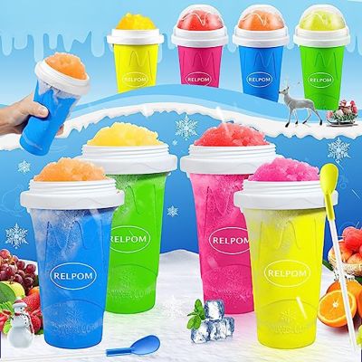 Capacity Slushy Cup Summer Squeeze Homemade Juice Water Bottle Quick-Frozen Smoothie Sand Cup Pinch Fast Cooling Magic Ice Cream