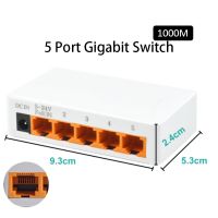 KuWFi กิกะบิตสวิตช์อีเธอร์เน็ต1000Mbps ประสิทธิภาพสูง RJ45ฮับแยกอินเทอร์เน็ตเราเตอร์อินเตอร์เน็ตสวิตช์ JHJ3825สวิตช์เกณฑ์วัดแบบ Eternet Smart