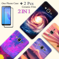 แบบ2 IN 1สำหรับเคส Samsung Galaxy J2 Prime เคสซิลิโคนเนื้อนิ่ม TPU ด้วยปกป้องหน้าจอเซรามิกโค้ง