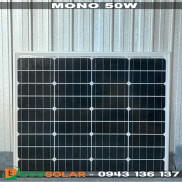 Pin năng lượng mặt trời mono 50w - tặng 1 cặp jack mc4 đơn