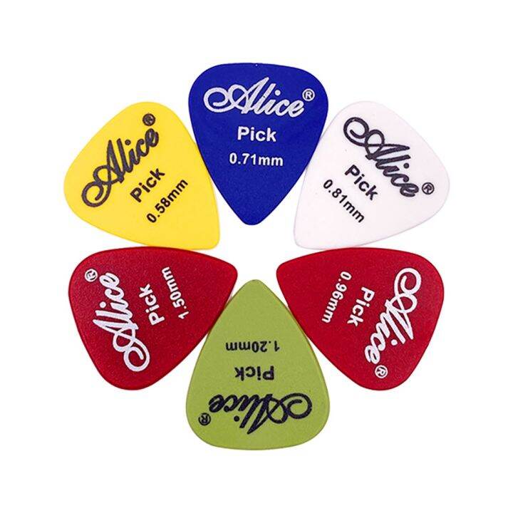 50pcs-set-electric-guitar-pick-acoustic-music-picks-bass-plectrum-0-58-0-71-0-81-0-96-1-20-1-50mm-thickness-guitar-accessories