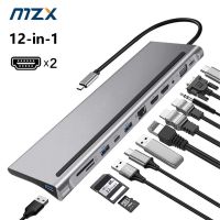 (SHANG LONG)MZX USB อะแดปเตอร์อเนกประสงค์,ตัวขยายฮับแท่นวางมือถือชนิด C ที่รองรับ Rj45 Pro อะแดปเตอร์ Mac แท่นวางขนาดเล็กสำหรับแล็ปท็อปแมคบุ๊ค