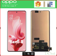 จอแอลซีดี AMOLED ของแท้6.7 สำหรับ Oppo Reno 9ชิ้นส่วนจอสัมผัสแอลซีดีของเครื่องแปลงดิจิทัลอะไหล่สำหรับ Oppo Reno จอ PHM110 9นิ้ว