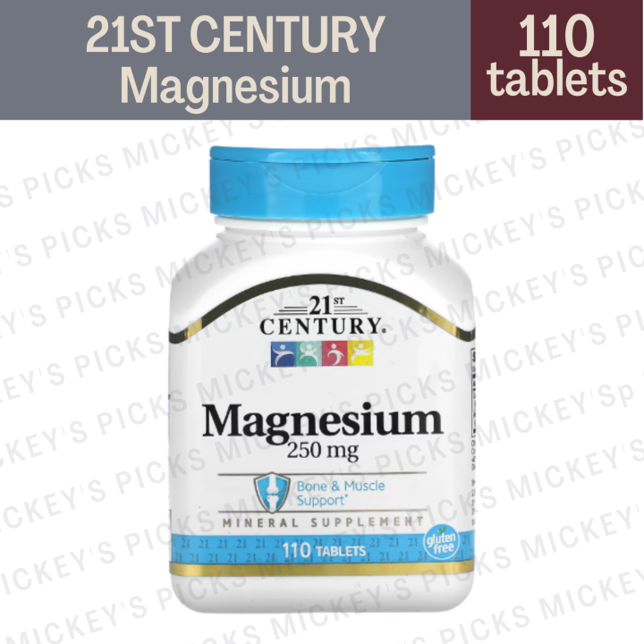21st Century, Magnesium, 250 mg, 110 Tablets Lazada PH