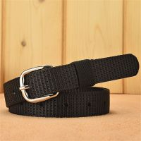 Unisex Metal Buckles  Fabric Casual Classic Braided  Belt  Waistband Canvas Belts Belts