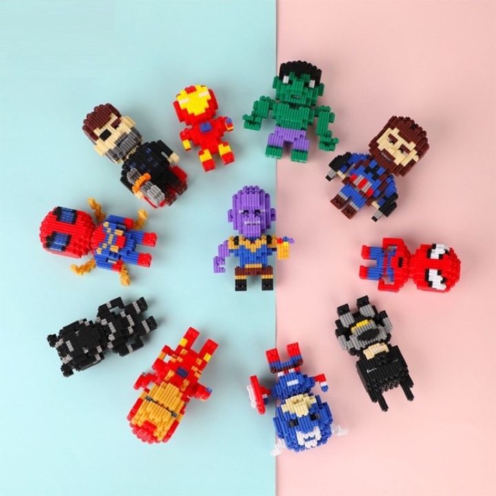 Đồ Chơi] Mô Hình Lego Lắp Ghép 3D Siêu Anh Hùng Marvel Captain Spiderman  IronMan Batman 