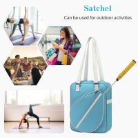 Portable Badminton Bag Eco-friendly Tennis Shoulder Bag Lightweight Large Tote Bag Washable for Weekend Outing Items