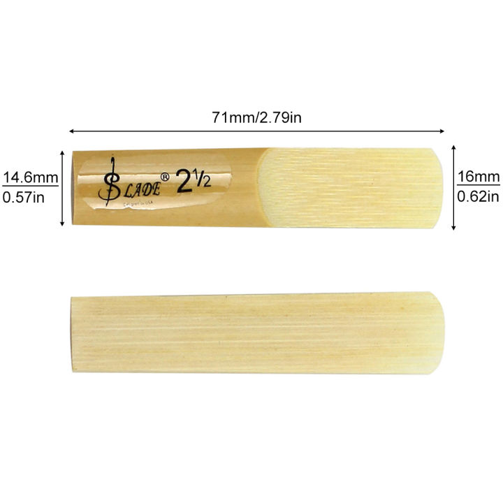 10x-ไม้ไผ่แซกโซโฟน2-1-2ลิ้นที่แข็งแรงทนทาน2-5อุปกรณ์เสริมเครื่องดนตรี