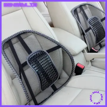 Mesh lumbar support for car outlet seat