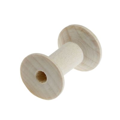℡☼☜ 10PCs Empty Wooden Bobbin Spools For Thread Wire 47mmx31mm Natural Color Needlework