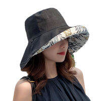 Womens Hat Bucket hat Panamanian Women Four Seasons Fisherman Hat Big Brim Hat Double-Sided Fisherman Hat Sun Visor Sunhat