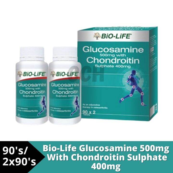 Biolife Glucosamine 500mg With Chondroitin Sulphate 400mg 90s 2x90's