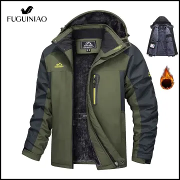 Jacket Hooded Coat Waterproof Warm Windbreaker for Men Fishing