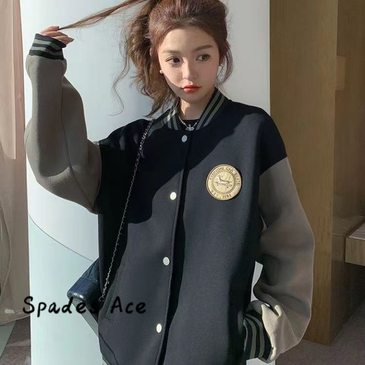 Spades Ace เสื้อผ้าแฟชัน2023 เสื้อแจ็คเก็ตผ้าฟลีซขนาดเล็กสำหรับฤดูใบไม้