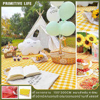 【primitive life】 picnic mat เสื่อปิคนิค  เสื่อชายหาด เสื่อรองนั่งอเนกประสงค์ เสื่อปูพื้น เสื่อตั้งแคมป์ พับเก็บง่าย ขนาดใหญ่ พกสะดวก