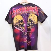 เสื้อวง metallica ลายโอเวอร์ปริ้น สไตล์วินเทจ สกรีนทั้งตัว ผ้านอก เสื้อOVP เสื้อโอเวอร์ไซส์ เสื้อวงดนตรีต่างประเทศ เสื้อวงร๊อค