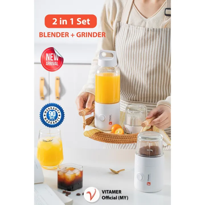 VITAMER BLENDER PRO ⭕ Juicer + Grinder Dual SET 500ml Bottle *Fruit