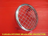 YAMAHA DT125MX HEADLIGHT PROTECTOR "CHROME" #ตะแกรงครอบไฟหน้า ตะแกรงเหล็กชุบโครม