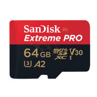 SanDisk microSD Card Extreme Pro 64GB อ่าน 170MB/s เขียน 90MB/s (SDSQXCY_064G_GN6MA) ไมโครเอสดี การ์ด Memory Action Camera เมมโมรี่ กล้องแอคชั่น กล้อง โกโปร แซนดิส รับประกัน Lifetime