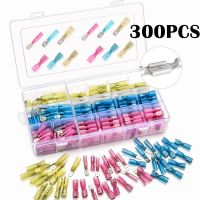 300PCS Heat Shrink Crimp Terminals Male &amp; Female Electrical Wire Splice Butt Waterproof Connectors  Kit 22-10AWG