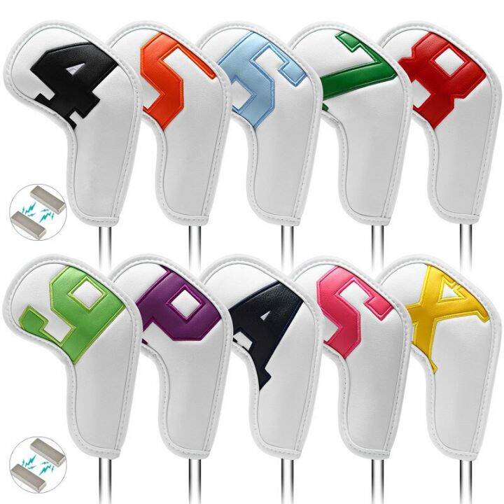 7-10pcs-new-magnetic-closure-golf-iron-head-cover-set-10pcs-wedge-cover-number-4-9-aspx-gradients-colorful-white