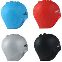 Swimming Cap Waterproof Non-repulsive Adult Mens and Womens Universal Large Hair Ear Protection Silicone Cap Wholesale