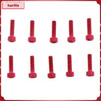 Harilla 10ชิ้นสกรูอลูมิเนียมหัวเสียบสีแดง M6 X 20มม