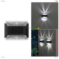 NIHAI โคมไฟติดผนังพลังงานแสงอาทิตย์ LED 1ชิ้น, ไฟส่องสว่างกลางแจ้งปรับขึ้นลงได้กันน้ำประหยัดพลังงานไฟถนนลานระเบียงตกแต่ง