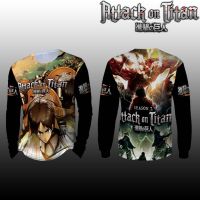 [In stock] 2023 design T-shirt Animation attack on titan art 5 tgn Short/Long fullprinting ，Contact the seller for personalized customization of the name