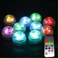 Waterproof Multi Color Submersible LED Lights Underwater Night Lamp Tea Light Vase Bowl Party Wedding Christmas Decoration