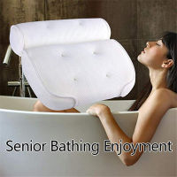 Spa Bath Pillow with Suction Cup Neck and Headrest Support Home Hot Tub Bathroom Cushion Accessories Thicker Pillow