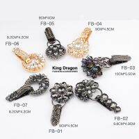 New Arrival Rhinestone Buckle For Mink Or Fur Coat Metal Decorative Buckles 1Set/Lot Black Or Gold Color KD539