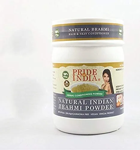 Pride Of India] Natural Brahmi Bacopa Herbal Hair & Skin Conditioning  Powder-Bột Dưỡng Tóc & Da Thảo Dược Brahmi Bacopa 