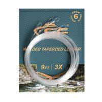 SF Welded Tapered Leader Fly Fishing with Loop Nylon 9/7.5ft Fishing Leader ( 6 PCS) Fishing Lines