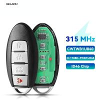 กุญแจรถยนต์รีโมทอัจฉริยะ KLNU 4ปุ่ม Fob 315Mhz CWTWB1U840 Fob สำหรับนิสสันเซนทรากลับกัน2013 2014 2015 2016 2017 2019 2018