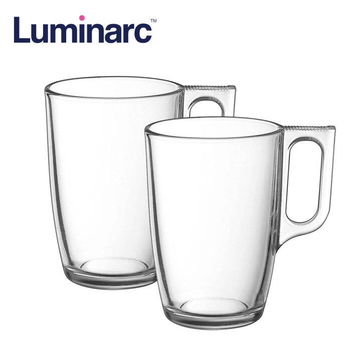 Luminarc Nuevo 2pcs 32cl Glass Coffee Mug Set Heat Resistant Lazada PH