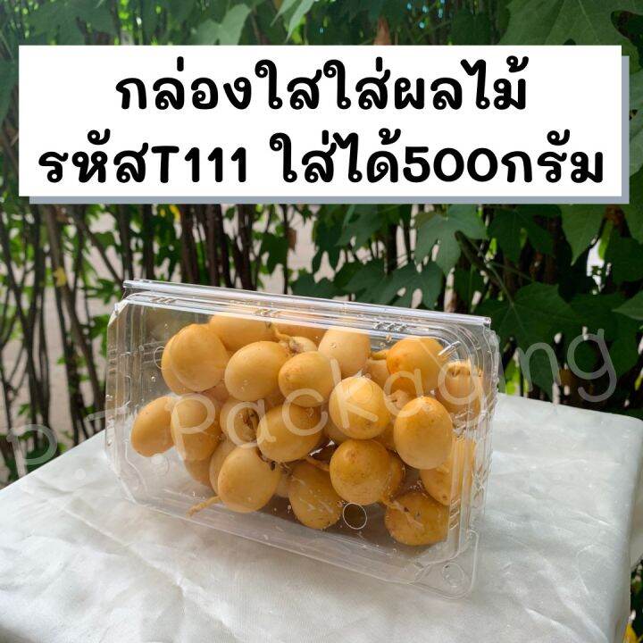 กล่องใส-500กรัม-ฝาล็อคแน่น-เหมาะสำหรับใส่ผัก-ผลไม้-มีเจาะรูบนและล่าง-แพค-50ใบ-t111