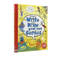 Original English Usborne write and draw your own comics create their own comic spiral binding childrens art enlightenment picture book, Usborne, UK