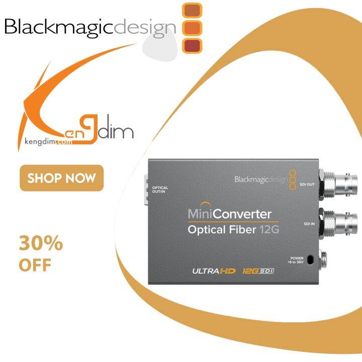 Blackmagic Design Mini Converter Optical Fiber 12g Optical Fiber