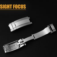 9mm Stainless Steel Folding Buckle Glide Lock Fit For Rolex Submariner Oysterflex Daytona GMT Watch Band Strap Deployment Clasp