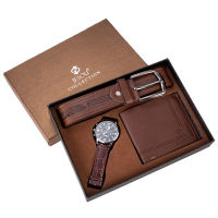MenS Gift Box Beautifully Packaged Watch + Wallet + Suit Foreign Trade Hot Money Combination Suit Wallet Male luxury wallet