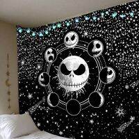 Nightmare Before Christmas Starry Night Sky Gift for Movie Lover Tapestry Skin-friendly Polyester Tapestry Tapiz 95x73cm Knitting  Crochet