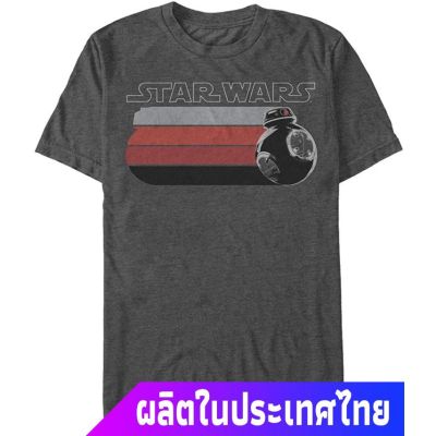 เสื้อยืดเด็กโต Star Wars Mens Bb-8 Silver Run Logo Tee discount Star Wars สตาร์ วอร์สS-5XL