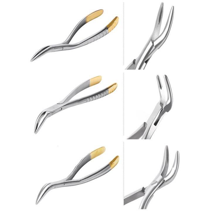 Dental Root Fragment Pliers Tooth Extraction Forceps Dental Instrument Curved Mandibular Teeth