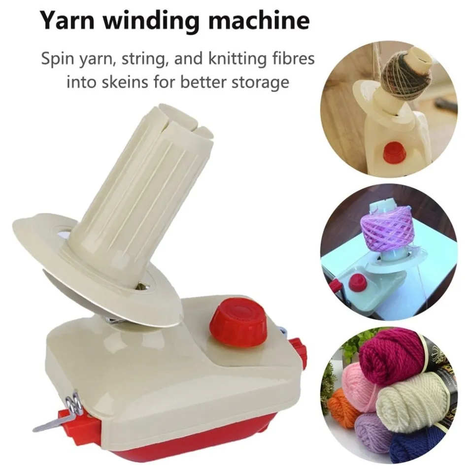 🥇[24 hours delivery] Knitting Machine Handheld Yarn Winder Fiber String  Line Ball Winding Manual Wool Winder Sewing Accessories Wool Winder