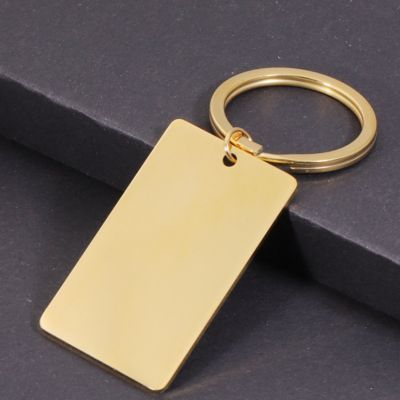 【CC】 New Type 10pcs Strip Bar Keychain Mirror Stamping Blank for women men